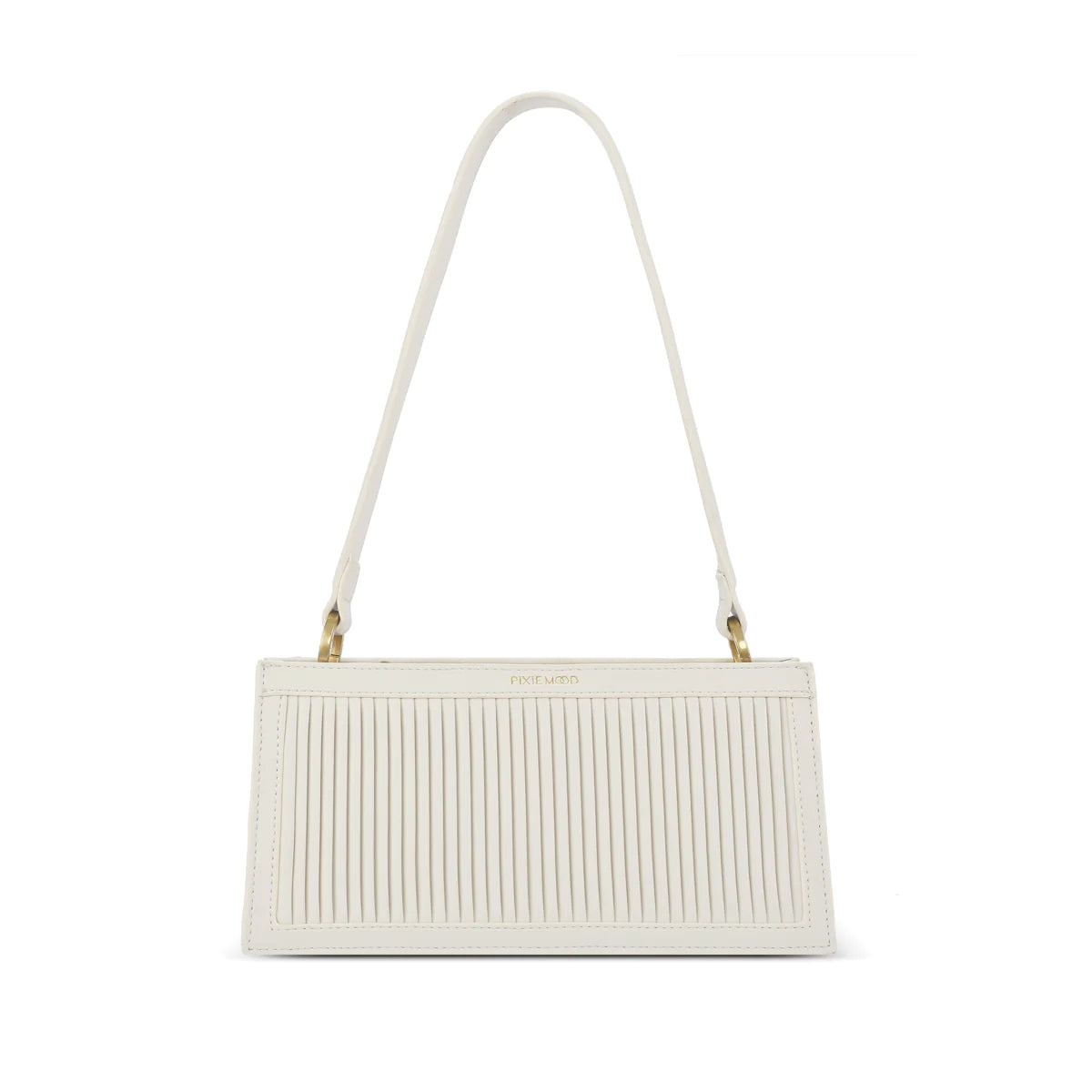 Abigail Recycled Vegan Leather Clutch | Coconut Cream