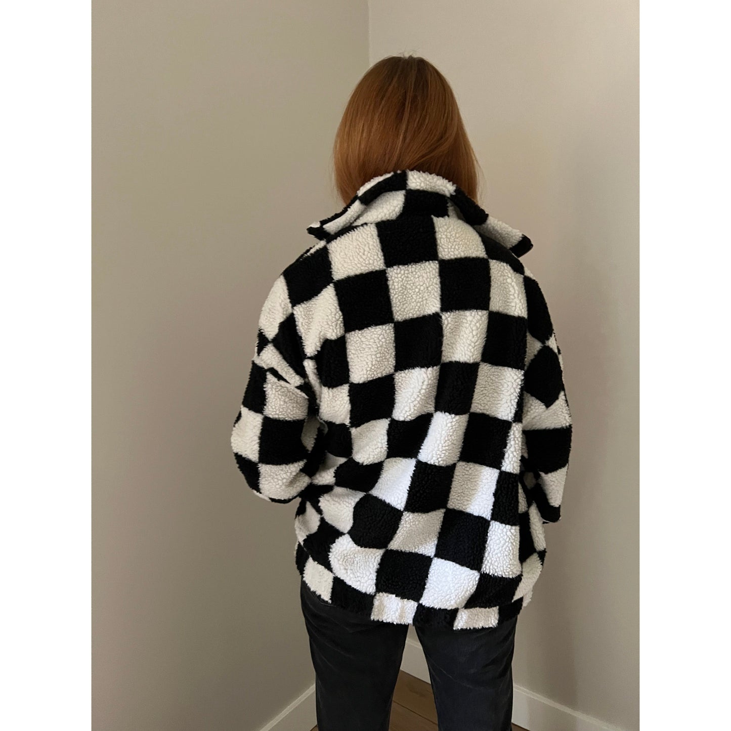 Checkerboard Sherpa Jacket