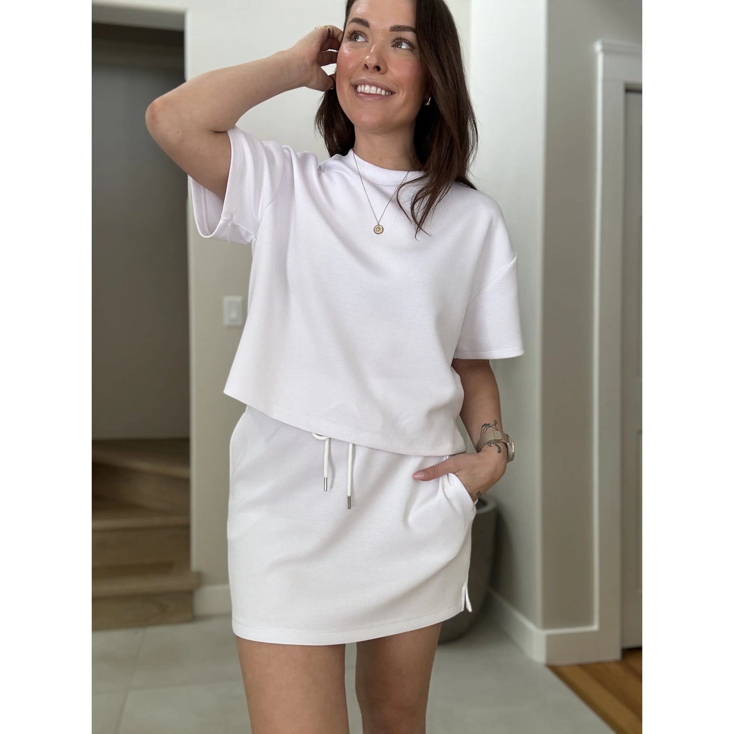 Senza Scuba Skirt | White