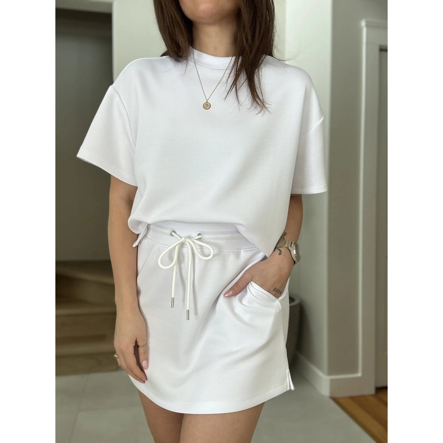 Senza Scuba Skirt | White